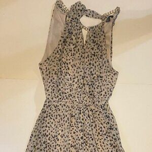 ANIMAL PRINT CHIFFON DRESS